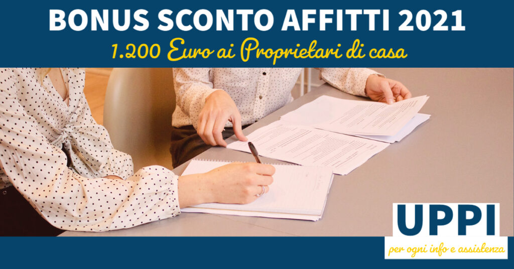 BONUS SCONTO AFFITTI 2021 - UPPI JESOLO